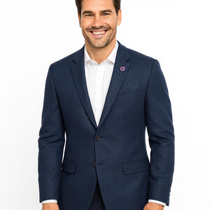 Ted Baker London Men’s Blazer Jacket Navy Blue Textured Slim Fit Sport Coat 5 XL